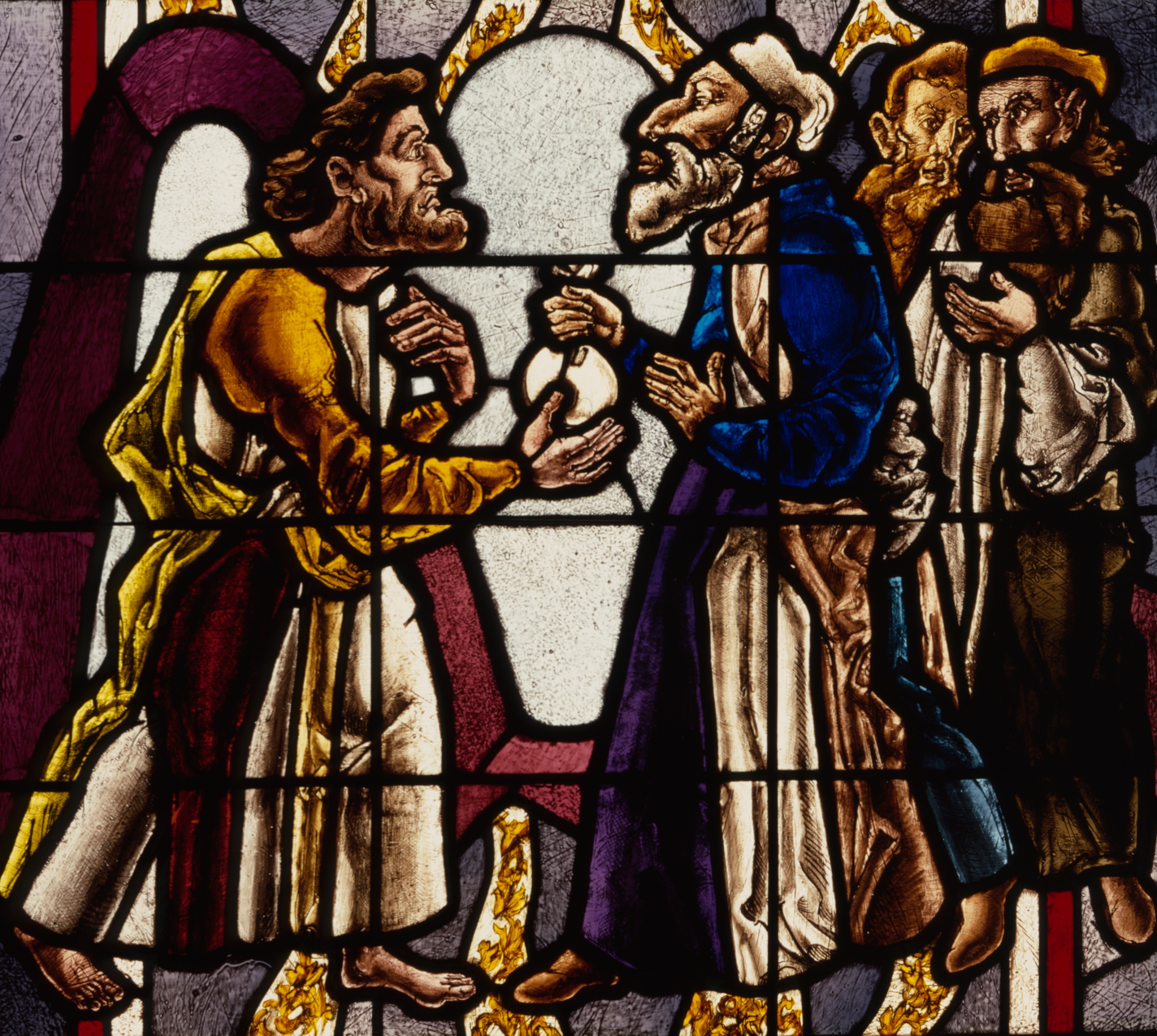 Judas empfängt Silberlinge (c) Dombauhütte Köln Judas empfängt Silberlinge