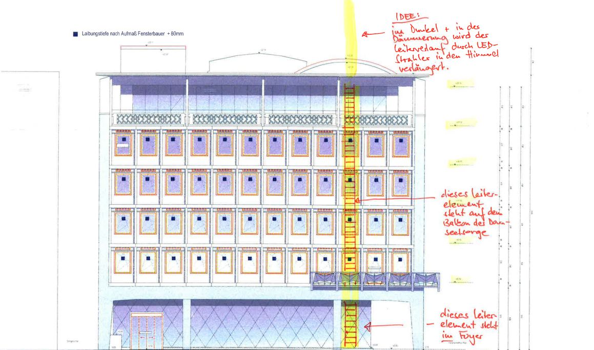 Skizze Fassade mit Leiter_TÜ (1) Ausschnitt